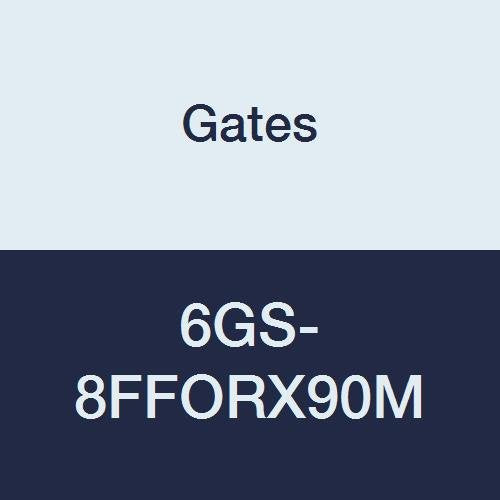 Gates GlobalSpiral 6GS-8FFORX90M Couplings, Female Flat-Face O-Ring Swivel, Zinc Plated Carbon Steel, 3.35", 90° Bent Tube, 3/8" ID