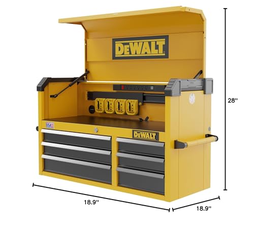 DEWALT 41 Inch Tool Chest with 6 Drawers, 100lb Drawer Capacity, DEWALT Workshop Storage System Compatible (DWST41061)