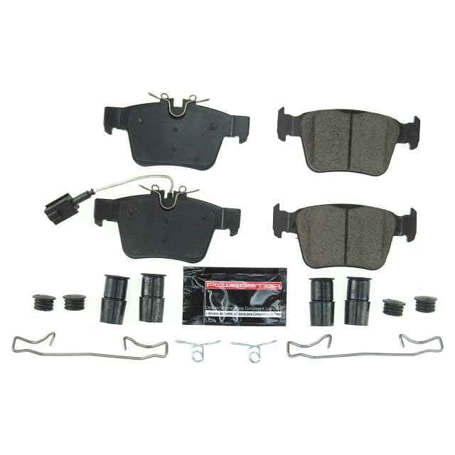 Power Stop Z23-1989 Z23 Evolution Sport Rear Carbon Fiber Infused Ceramic Brake Pads with Hardware For Alfa Romeo Giulia 2017-2023, Alfa Romeo Stelvio 2018-2021 [Model Specific]