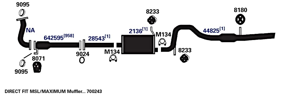 700243 AP Exhaust Products Muffler Exhaust