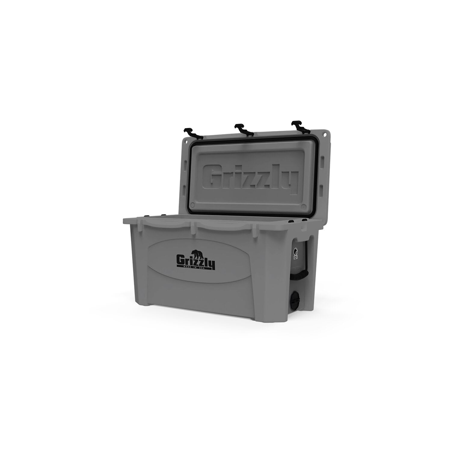 75 Cooler Grizzly | 75 qt Ice Chest Durable Rotomolded Insulated | Made in USA | Warranty for Life | for Beach Boat Camping Fishing Hunting | G75 | Gray
