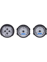 Dakota Digital VHX-68O-CUT-S-B Gauge System Analog Compatible with Oldsmobile 1968 Cutlass, F-85 and 444, Silver Alloy Style, Blue Backlighting