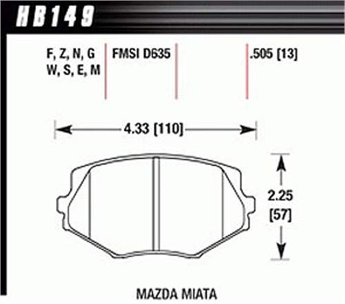Hawk Performance DTC-30 HB149W.505 Motorsport Brake Pads