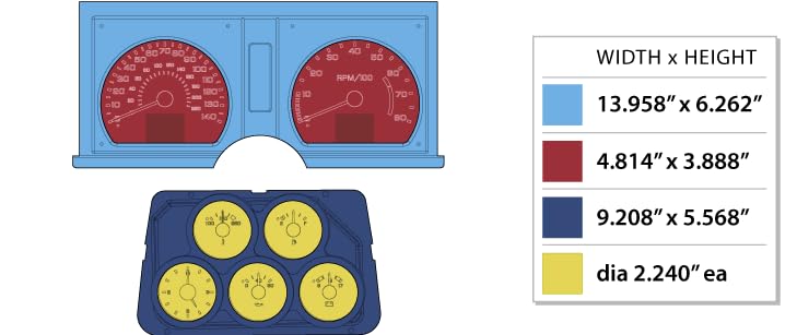 Dakota Digital Retrotech Gauge Instrument System RTX-78C-VET-X Compatible with 1978-82 Chevy Corvette