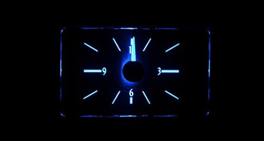 40 Chevy Car Dakota Digital Analog Clock Gauge for VHX gauges only Black Alloy Blue Backlighting VLC-40C-K-B