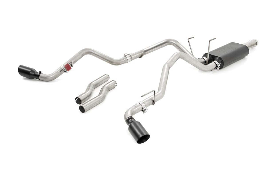 Rough Country Dual Stainless Cat-Back Exhaust for Ram 1500 (2009-2018) 4.7L & 5.7L V8 Engine - Performance Tuned, Aggressive Growl