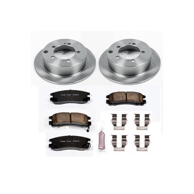 Power Stop KOE1203 Rear Replacement Brake Kit-OE Brake Rotors & Ceramic Brake Pads For Sebring, Avenger, Stratus, Eagle Talon, Eclipse, Galant [Model Specific]