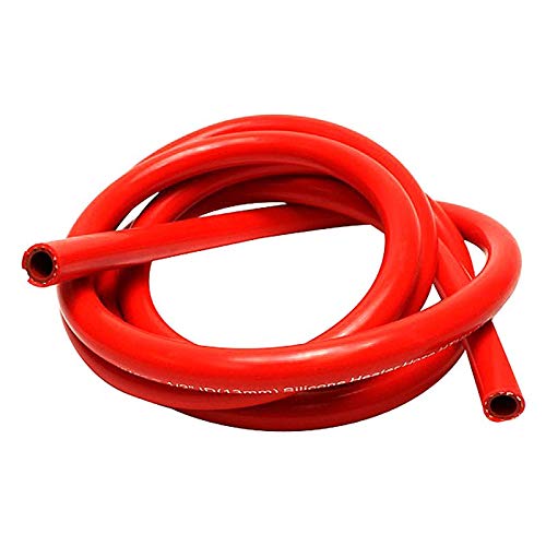 HPS Red HTSVH2-REDx10 10' Length High Temperature Silicone Vacuum Tubing Hose (60 psi Maxium Pressure, 5/64" ID)
