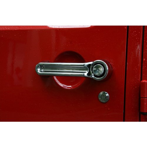 Door Handle Cover Kit, Chrome | Rugged Ridge | 13311.11 | Fits 2007-2018 Jeep Wrangler JK