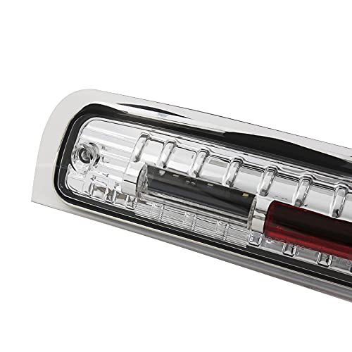 Chrome Top Mount SPEC-D TUNING LED 3rd Third Brake Light Compatible with 2009-2013 Dodge Ram 1500, 2010-2013 Dodge Ram 2500/3500
