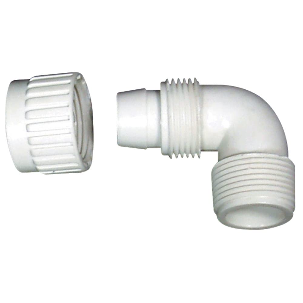 Flair-It 16812 Sales Elbow 1/2X3/4 M.P.T., White, 0.5