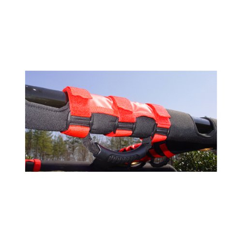 Ultimate Rugged Ridge 13505.03 Grab Handles; Front; Single Handle; Pair; Red;