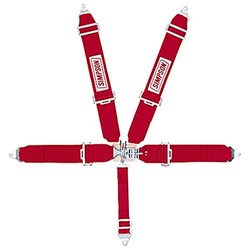 29063P Simpson Racing Standard Latch & Link Harness (Individual) - 5 Point - SFI 16.1-55" Length - Pull Down - Bolt in - Platinum - Each
