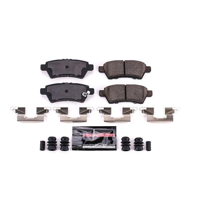 Power Stop Z23-1101 Z23 Evolution Sport Carbon Fiber Infused Ceramic Brake Pads Rear with Hardware For Nissan Pathfinder 2005-2012 [Model Specific]