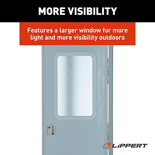 28" x 68" RV Right Square Entry Door Lippert Components v000213919 Polar White