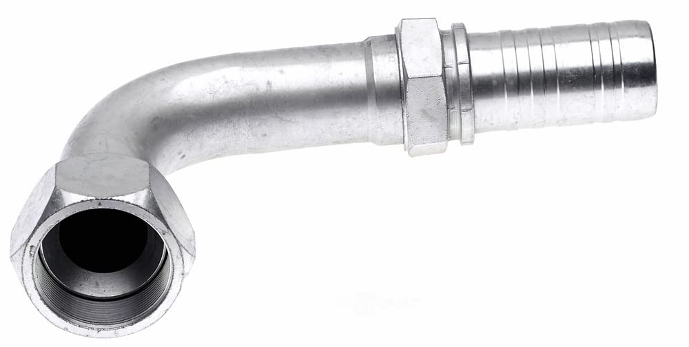 GlobalSpiral Gates 24GSP-24FJX90-118 Couplings, Female JIC 37° Flare Swivel, Zinc Plated Carbon Steel, 7.46", 90° Bent Tube, 1 1/2" ID