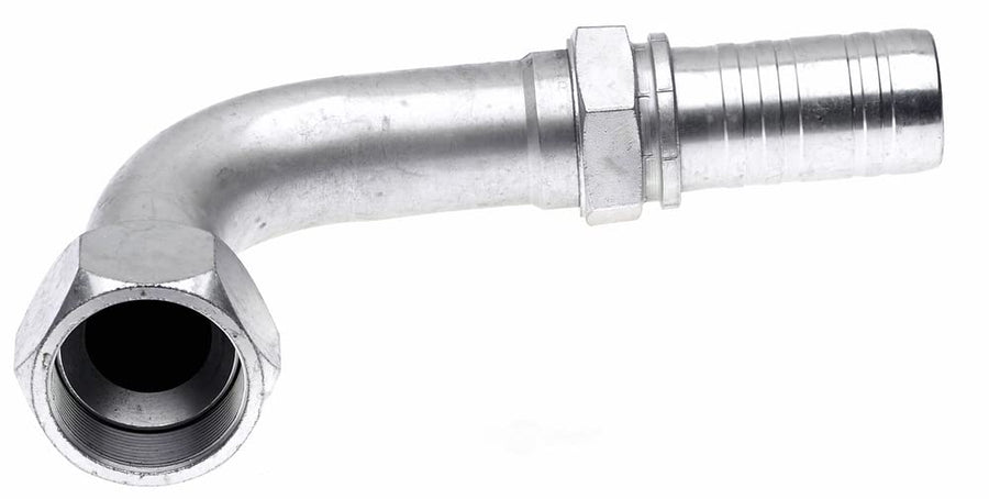 GlobalSpiral Gates 24GSP-24FJX90-118 Couplings, Female JIC 37° Flare Swivel, Zinc Plated Carbon Steel, 7.46", 90° Bent Tube, 1 1/2" ID