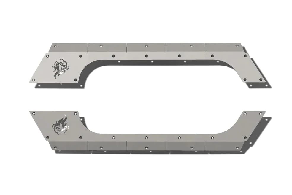2 Door CrawlTek Rocker Body Cladding - Black Compatible with 2007-2018 Jeep Wrangler JK