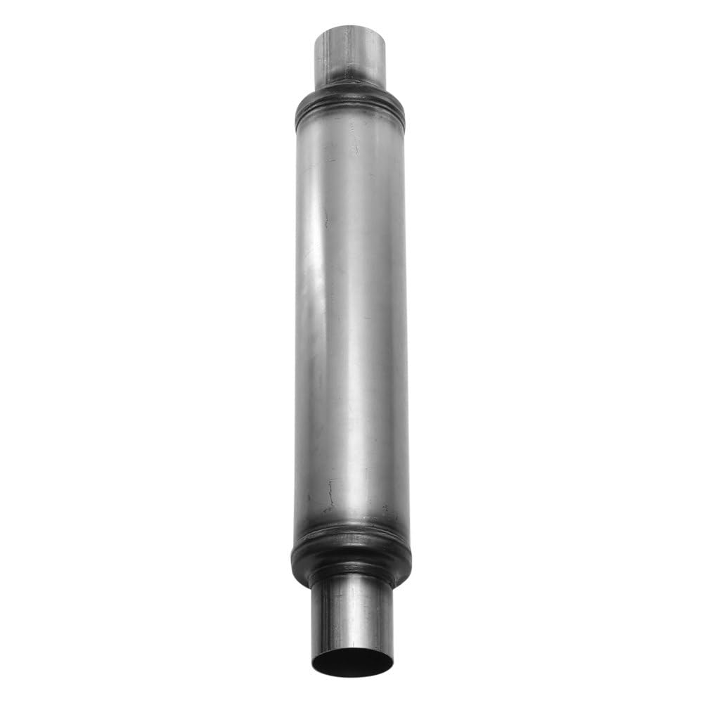 Cherry Bomb Salute Muffler - SA0426 Reversible Round Body - D4" X L18" 24" OAL 2-1/2" C/C Muffler - Cherry Bomb Salute