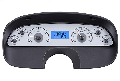 VHX System-Silver Alloy Style Face w/Blue Display Compatible with 1994-96 Chevy Caprice/Impala SS
