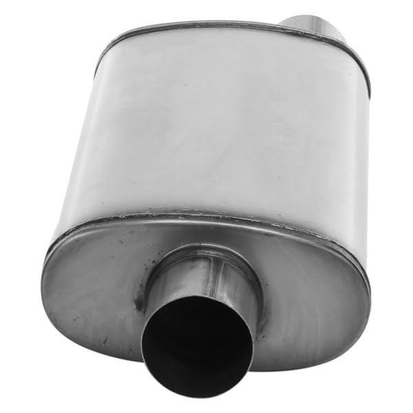 SA1259 Muffler - Cherry Bomb Reversible Salute Oval Body - H4" X W9" X L18" 24" OAL 3" O/C Muffler - Cherry Bomb Salute