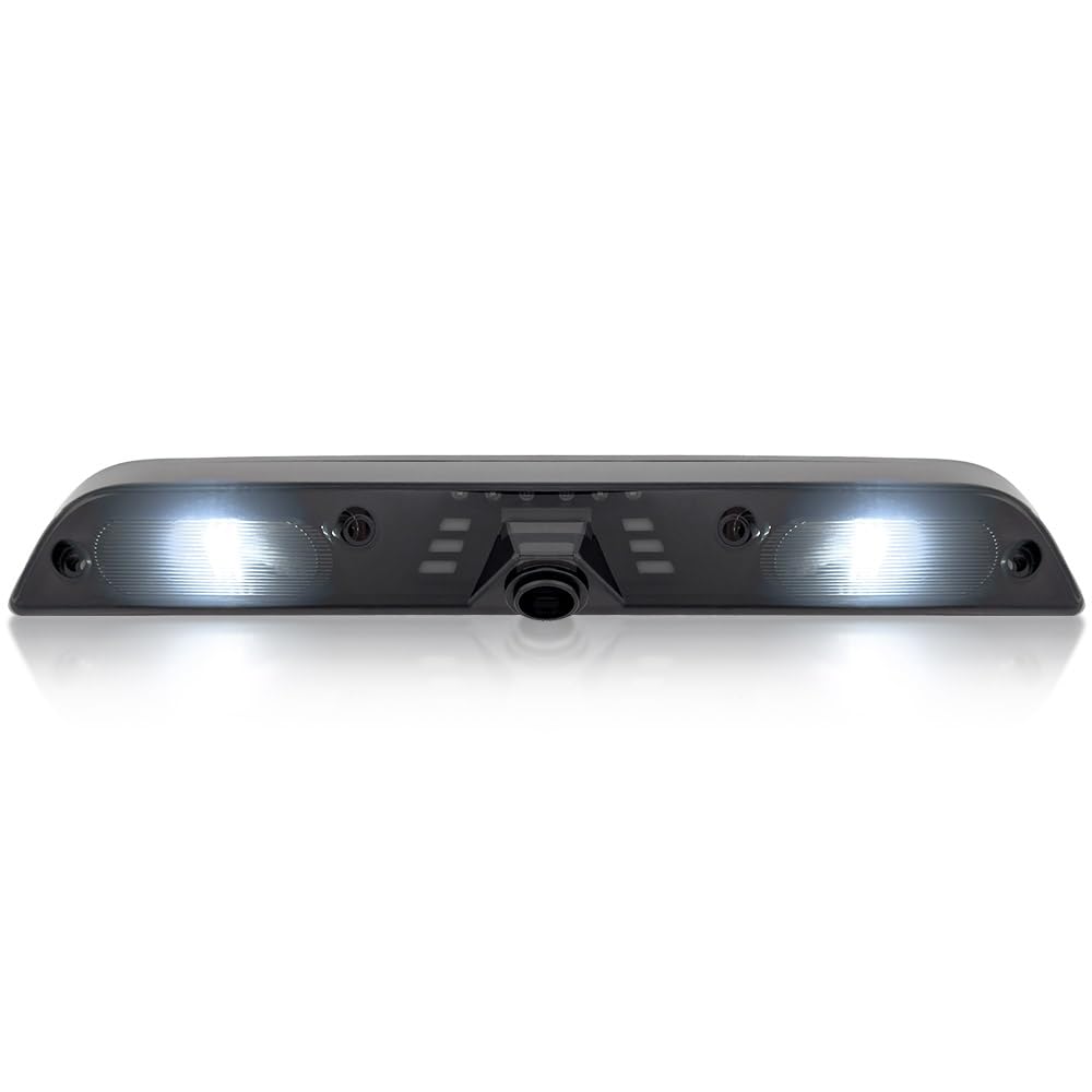 Ultra Bright Premium RECON 3rd Brake Light Fits 17-23 Super Duty (F250, F350, F450, F550) 15-25 F150 & 19-25 Ranger - Fits Models with Cargo Bed Camera - CREE XML LEDs - Smoked Lens