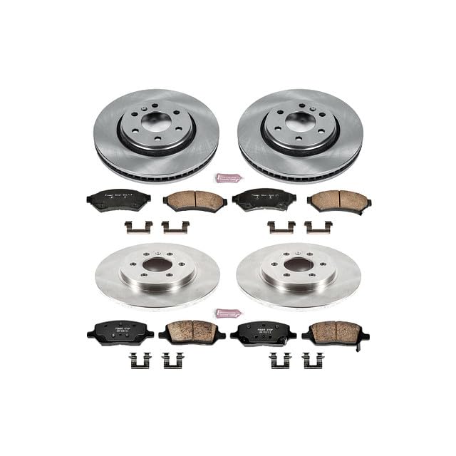 Power Stop KOE6185 Replacement Brake Kit-OE Autospecialty Rotors & Ceramic Brake Pads For Buick Terr, Chevrolet Uplan, Pontiac Mont, Saturn R [Model Specific]