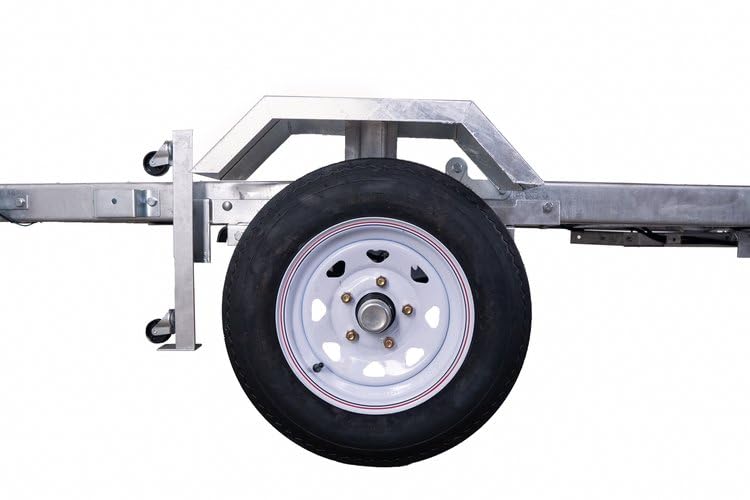 Single Axle DK2 Galvanized Folding Utility Trailer & Assembly Kit | MFT4X8G | 4 x 8-ft | 1450 lb. Payload Capacity | Coated Steel | 2” Coupler with Safety Chain | Folding Trailer Design