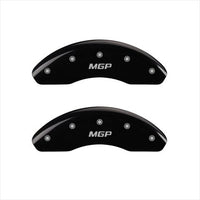 MGP Black Caliper Covers 28179SMGPBK - Engraved Front & Rear44; Set of 4