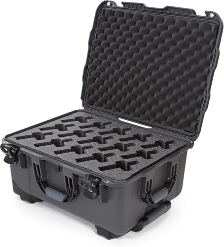 NANUK 950 Hard Case with Wheels and Custom Foam Insert 15 UP, IP67 Waterproof & Crushproof, Rugged Construction for Ultimate Protection, Made in North America – Black (22”.8 x 18.3” x 11.7”)