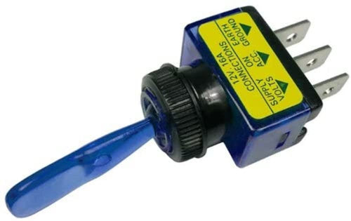 Peterson Illuminated Black PMV5537PT Toggle Switch Spst 16A/12V .50 Mount