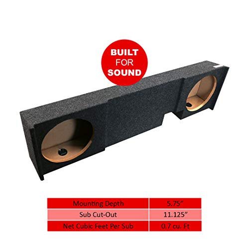 Dual Sealed Bbox 12 Inch Subwoofer Enclosure - Accu Tuned Subwoofer Boxes & Enclosures - Subwoofer Box Improves Audio Quality, Sound & Bass - Fits 2000-2003 Ford F150 Super Cab
