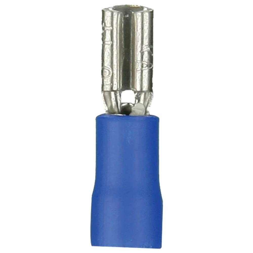 Install Bay 16/14 Gauge Vinyl Female Connector .110, Blue (100-Pack)