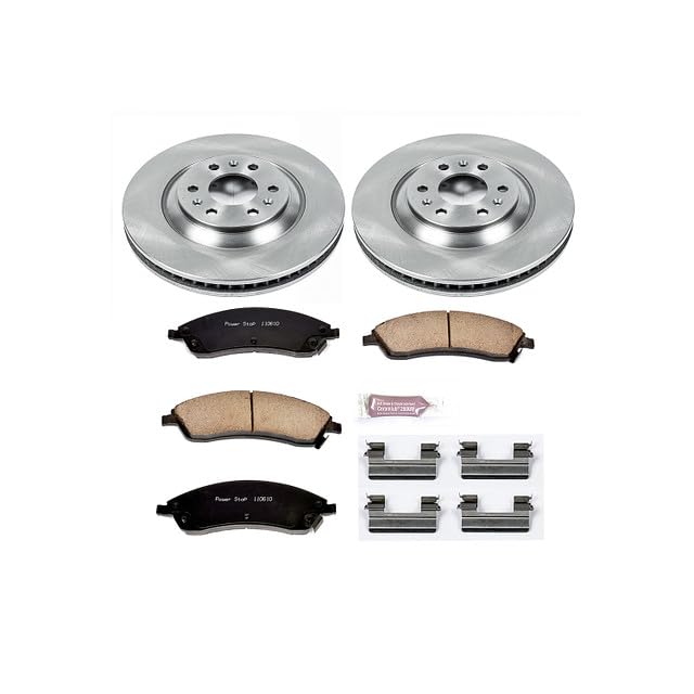 POWERSTOP Autospecialty KOE1449 Front Replacement Brake Kit-OE Brake Rotors & Ceramic Brake Pads For Cadillac SRX 2004-2009 [Model Specific]