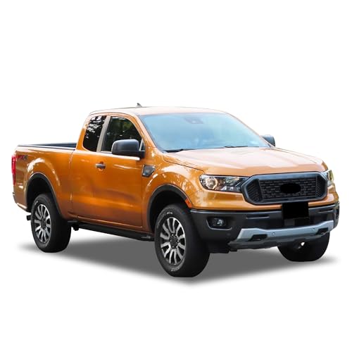 Storm Black Horse Running Boards Black Compatible with 2019-2025 Ford Ranger -STF167