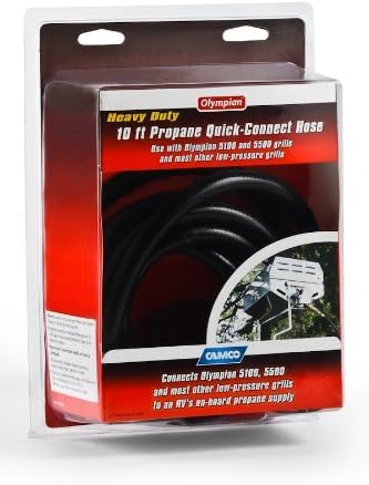 RV Trailer Camper Lp Gas 10' Propane Quick Connect Hose Camco 57282