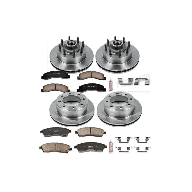 Power Stop Autospecialty KOE1892 Front and Rear Replacement Brake Kit-OE Brake Rotors & Ceramic Brake Pads