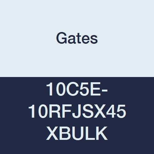 Gates XBULK 10C5E-10RFJSX45 Field Attachable for C5E Hose, Dual Seat Female JIC 37/SAE 45 Flare Swivel, 45 Bent Tube, Steel, 1/2" ID, 3.17" (Pack of 60)
