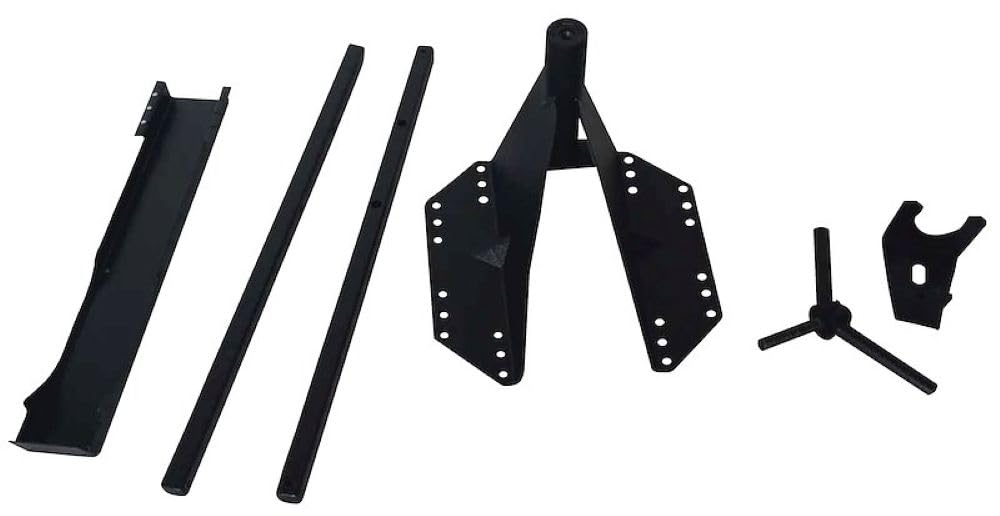 Spare Tire Carrier TrailFX J035T Fits Jeep Wrangler JK 2 Door and 4 Door 2007-2018 Tailgate Mounted Steel with 3rd Brake Light Relocation, Textured Black Holds up to 36-inch Tires