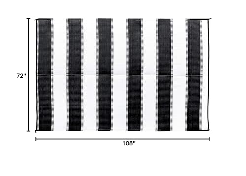 Awning Camco Leisure Mat-Charcoal Stripe 6' X 9' 42873