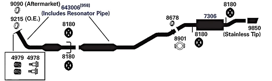 Exhaust Muffler AP Exhaust Products 7306