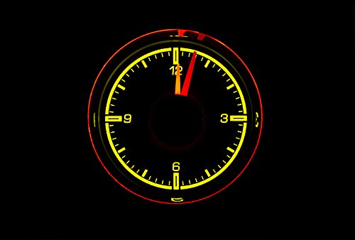 Dakota Digital 2 1/16" HDX Style Clock, Black Face - Universal Compatible with Most Vehicles
