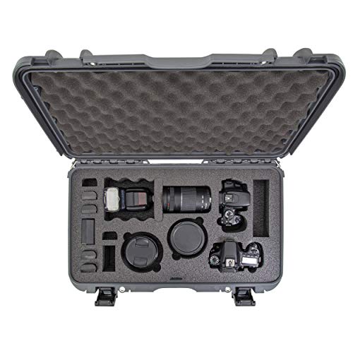 Waterproof Nanuk 935 Hard Case with Foam Insert for Canon, Nikon - 2 DSLR Body and Lens/Lenses - Graphite