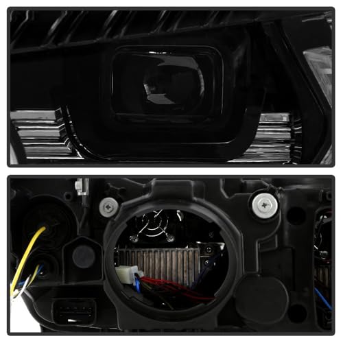BMW F30 (Fit Halogen Model) Spyder w/LED DRL Projector Headlights - Black (xTune)