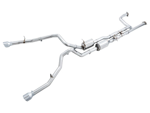 2021 RAM 1500 TRX AWE Tuning 0FG Cat-Back Exhaust - Chrome Silver Tips - 3015-32004