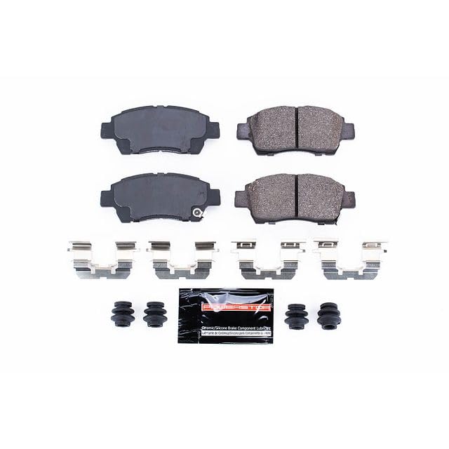 Power Stop Z23-831 Z23 Evolution Sport Carbon Fiber Infused Ceramic Brake Pads with Hardware For Toyota Echo 2000 [Vehicle Specific]