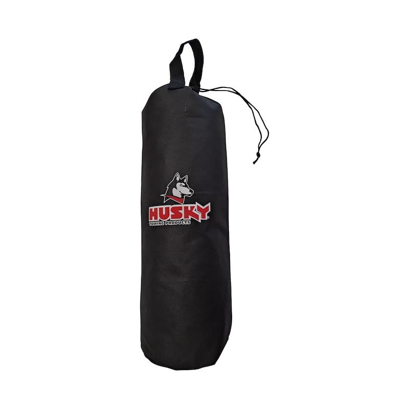 Gooseneck Trailer Hitch Ball Storage Bag Husky Towing 34199 Nylon Fabric Black Fits Underbody 2-5/16 Inch Gooseneck Ball Durable and Weather Resistant
