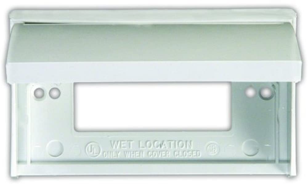 GFCI Outlet Cover JR Products 47515, Polar White