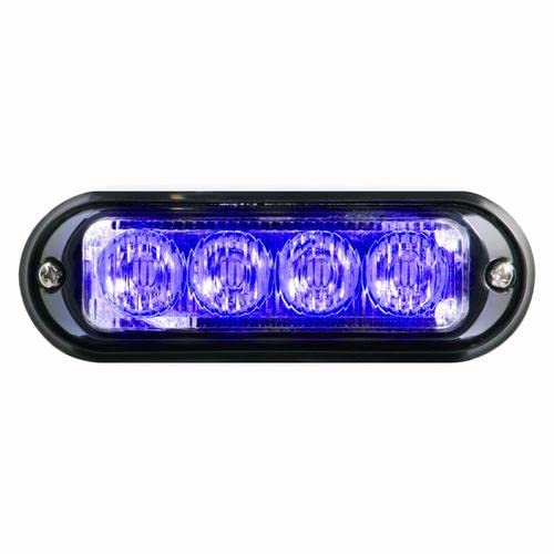 Heise Marker Lights Single Color - Blue Light Head - 4.6 Inch 4 Le