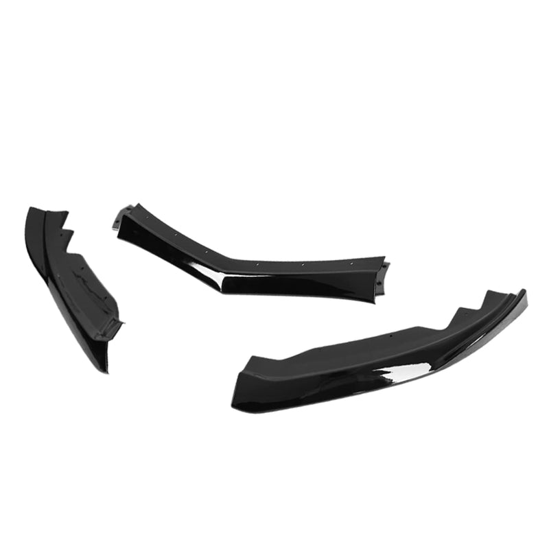 Glossy Black PP Spec-D Tuning Front Bumper Lip Spoiler Splitter 3PC Compatible with 2015-2018 Cadillac ATS